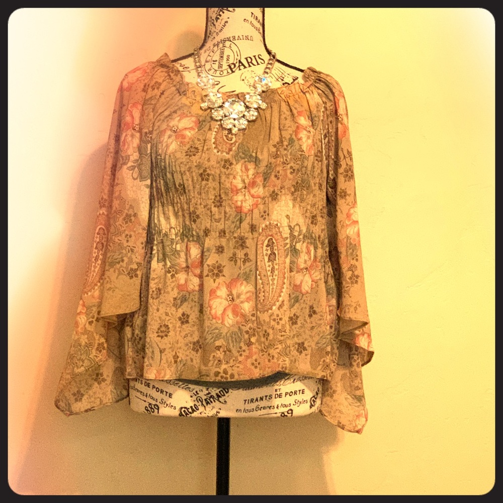 Retro peasant top size L